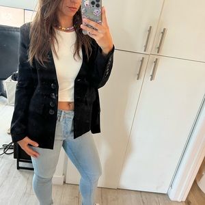 Threadman Black Tailored Blazer | size s